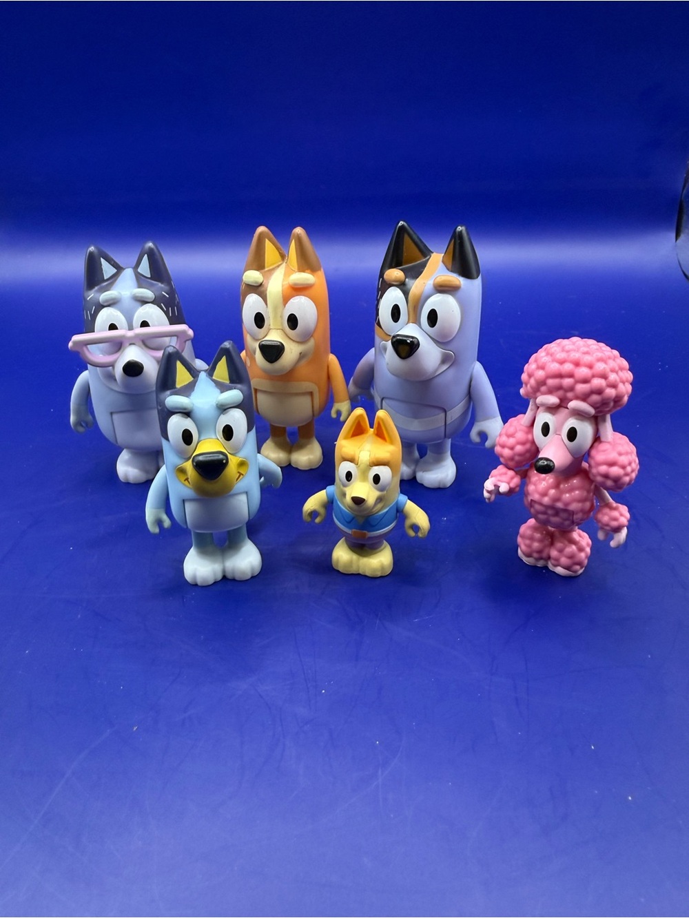 Bluey & Friends 6 Figure Lot - Bluey Bingo Bandit Chilli Coco Poodle Trixie